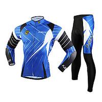 FJQXZ Cycling Jersey with Tights Men\'s Long Sleeve Bike Clothing SuitsThermal / Warm Quick Dry Windproof Ultraviolet Resistant Front