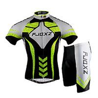 FJQXZ Cycling Jersey with Shorts Men\'s Short Sleeve Bike Clothing SuitsQuick Dry Windproof Ultraviolet Resistant Front Zipper Wearable