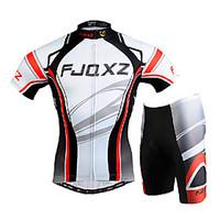 FJQXZ Cycling Jersey with Shorts Men\'s Short Sleeve Bike Shorts Jersey Padded Shorts/Chamois Clothing SuitsQuick Dry Windproof