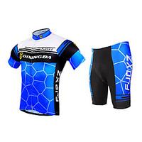 FJQXZ Cycling Jersey with Shorts Men\'s Short Sleeve Bike Sleeves Jersey Shorts Clothing SuitsQuick Dry Ultraviolet Resistant Front Zipper