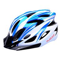 FJQXZ 18 Vents EPSPC Blue and White Integrally-molded Cycling Helmet(56-63CM)