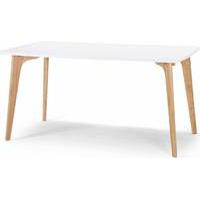 fjord rectangle dining table oak and white