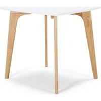 fjord compact dining table oak and white