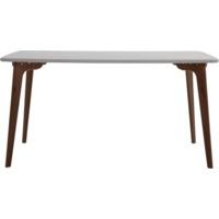 fjord rectangle dining table dark stain oak and grey