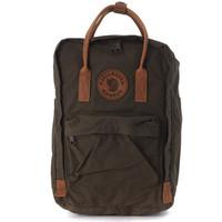 Fjallraven Kånken by 15 apos; apos; backpack olive green with leather hand women\'s Backpack in green