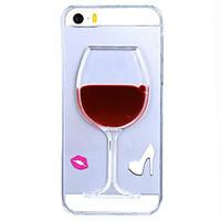 Flowing Liquid Water Wine Glass Pattern TPU Back Cover Case for iPhone 5/5S