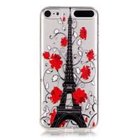 Flower tower Pattern TPU Relief Back Cover Case for iPod Touch 5/Touch 6