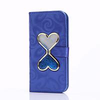 Flowing Quicksand Liquid Heart Pattern PU leather Case For Apple iPhone 7 7 Plus 6s 6 Plus SE 5s 5