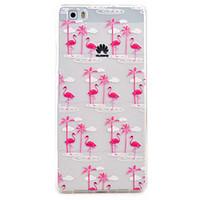 flamingo pattern high permeability tpu material phone case hawei p9lit ...