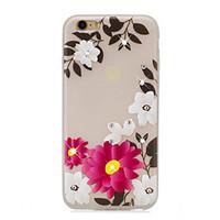 Flower Pattern TPU Material Rhinestone Glow in the Dark Soft Phone Case for iPhone 7 7Plus 6S Plus 6 5 SE