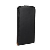 Flip-Open Solid Color Pattern Genuine Leather Full Body Case for Wiko Highway Signs