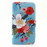 flower pattern pu leather full body case with stand and card slot for  ...