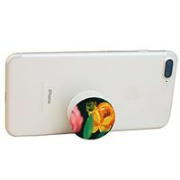Floral pattern Phone Holder Stand Mount Desk Bed Outdoor 360 Rotation Adjustable Stand Plastic for Mobile Phone Tablet