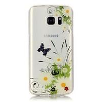 Flowers Pattern TPU High Purity Translucent Soft Phone Case for Samsung Galaxy S5 S6 S7 S6 Edge S7 Edge