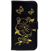 Flower Pattern Bronzing Card Holder PU Leather Material Leather for Samsung Galaxy G530 G360 J5 J5(2016)