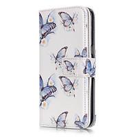 flower butterfly pattern nine cards embossed pu leather material phone ...