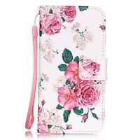 Flower Pattern Material PU Card Holder Leather for iPhone 7 7 Plus 6s 6 Plus SE 5s 5 5C 4S