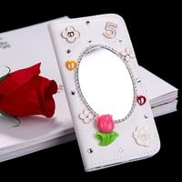 Flip Leather Bling Flower Wallet Case Cover with Stand Card Holder for Apple iPhone 6