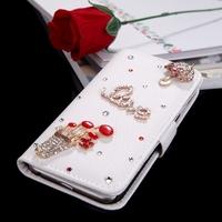 Flip Leather Bling Flower Wallet Case Cover with Stand Card Holder for Apple iPhone 6