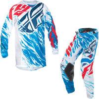 Fly Racing 2017 Kinetic Relapse Motocross Jersey & Pants Red White Blue Kit