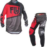 Fly Racing 2017 F-16 Motocross Jersey & Pants Red Black Kit