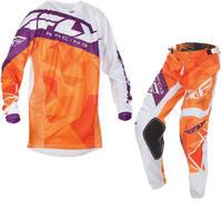 fly racing 2017 kinetic crux youth motocross jersey amp pants orange w ...