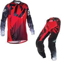 Fly Racing 2017 Lite Hydrogen Motocross Jersey &amp; Pants Red Black White Kit