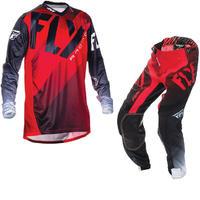 Fly Racing 2017 Lite Hydrogen Motocross Jersey &amp; Pants Red Black White Kit