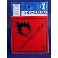 Flammable Liquid Warning Sticker