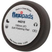 flexipads flexipads 44215 150 x 50mm black velcro soft polishing foam