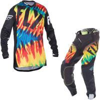 Fly Racing 2017 Lite Hydrogen Monster Cup Limited Edition Motocross Jersey & Pants Tie-Dye Black Kit