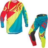 fly racing 2017 evolution motocross jersey amp pants teal hi viz red k ...