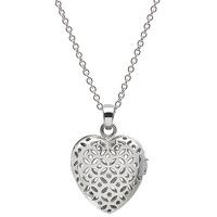 Flo Perfume Jewellery Silver Heart Shaped Locket (With 3 Slow Release Capsules)