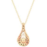 Flo Perfume Jewellery Gold Teardrop Shaped Locket (With 3 Slow Release Capsules)