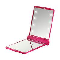 flo square led mirror fuchsia