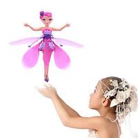 Flying Fairy Hovering Angel Princess Doll Wings Flitter RC Remote Control Toys Hand Sense Doll Toy