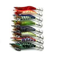 fluorescent shrimp wood baits fishing lures 8pcsset 100mm 108g