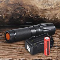 Flashlight Kits LED 2200 Lumens 5 Mode Cree XM-L T6 18650 Adjustable Focus Camping/Hiking/Caving Everyday Use Working Aluminum alloy