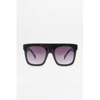 flat top sunglasses black