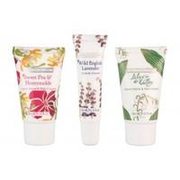 FLORALS - MIXED COLLECTION Hand Care Heart Tin 30ml Sweet Pea Hand Cream, 30ml Lily of the Valley Hand Cream, 15ml Lavender Cuticle Cream