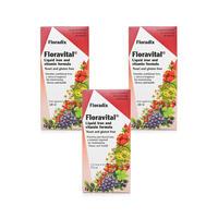 Floradix Floravital Y&G Free Liquid Iron Formula 500ml - Triple Pack