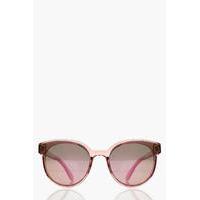 Flat Pastel Lense Retro Sunglasses - orange
