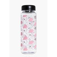 Flamingo Clear Water Bottle - pink