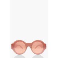 flat lense round sunglasses pale pink