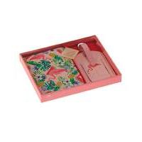 Flamingo Passport Cover and Luggage Set