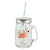 Flamingo Mason Jar