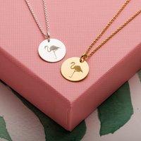 Flamingo Disc Necklace