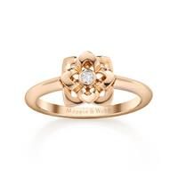 Floresco Mini Ring With Single Diamond - Ring Size L