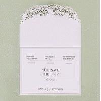 Floral Elegance Laser Embossed Accessory Card with Classic Script Personalisation