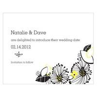 Floral Fusion Save The Date Card